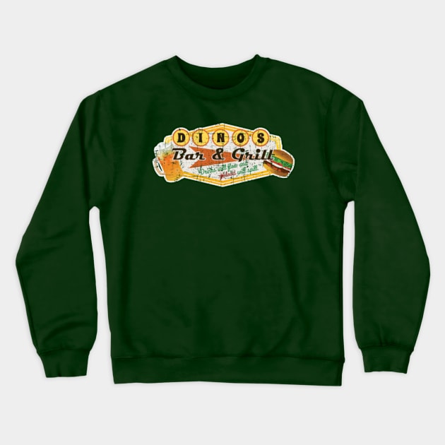 Dino's Bar and Grill from The Boys are Back in Town Crewneck Sweatshirt by woodsman